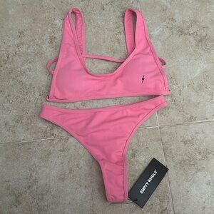 Bright pink, cheeky bikini